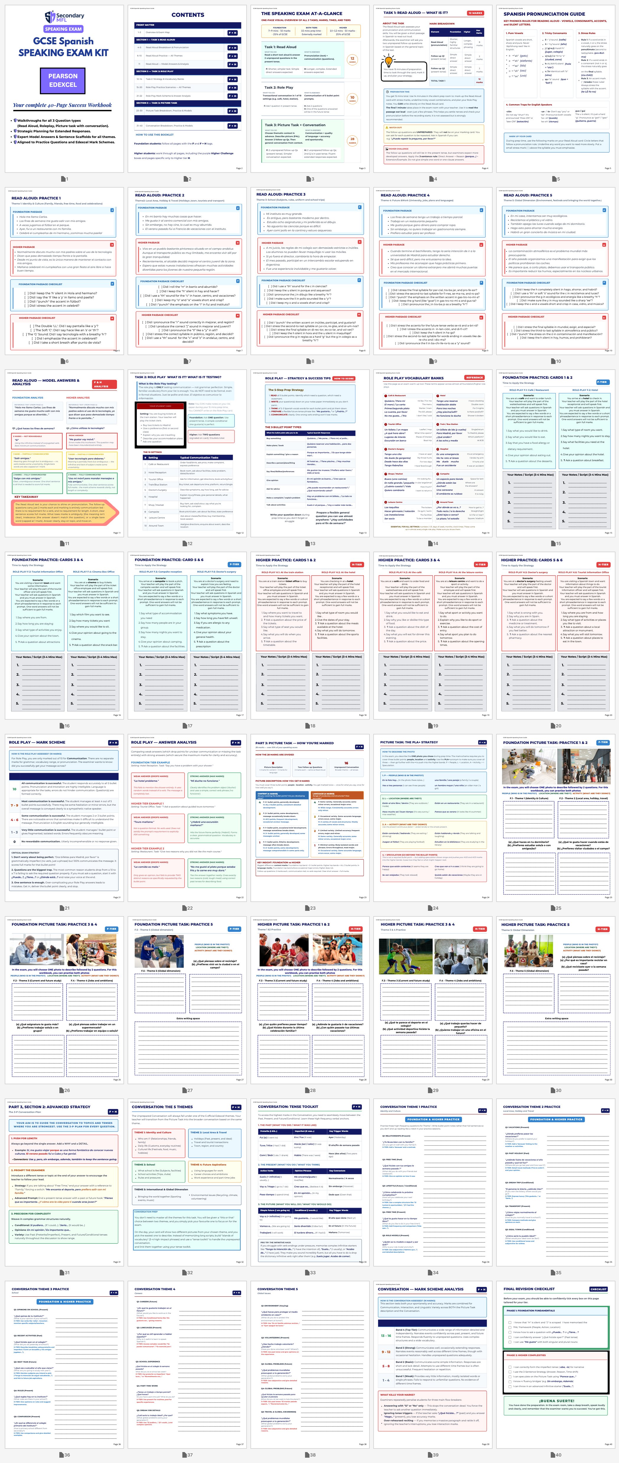 EDEXCEL GCSE Spanish Speaking Workbook – Exam Practice, Model Answers ...