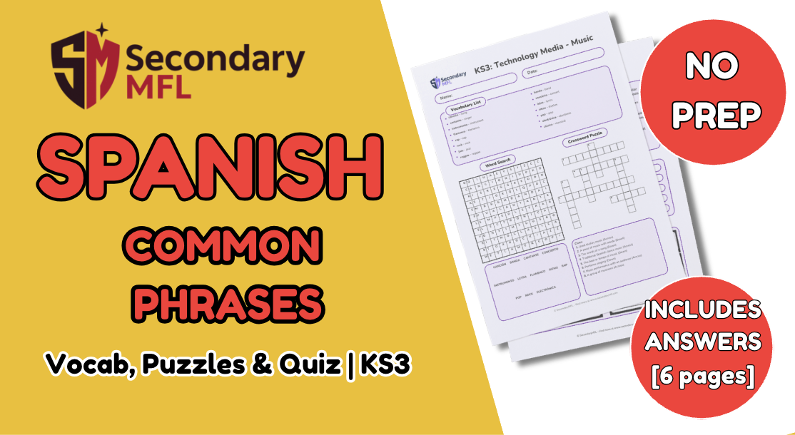 KS3 Spanish Activity Pack: Common phrases | SecondaryMFL